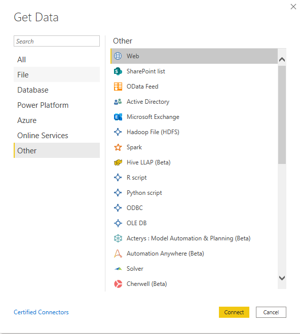 Get Data Web