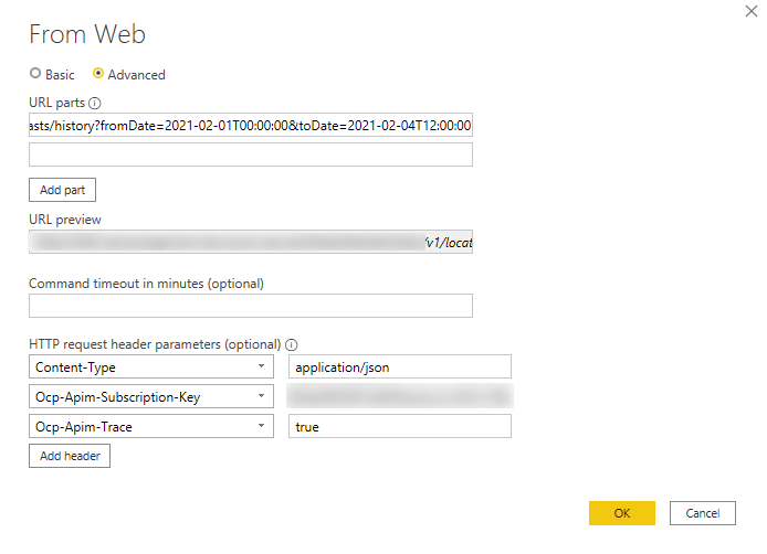From Web Input Headers
