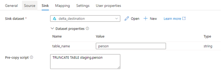 Truncate is used for staging tables