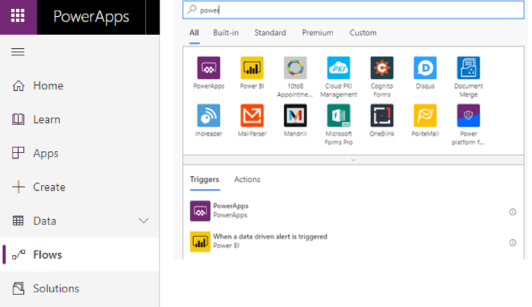Powerapps -connection