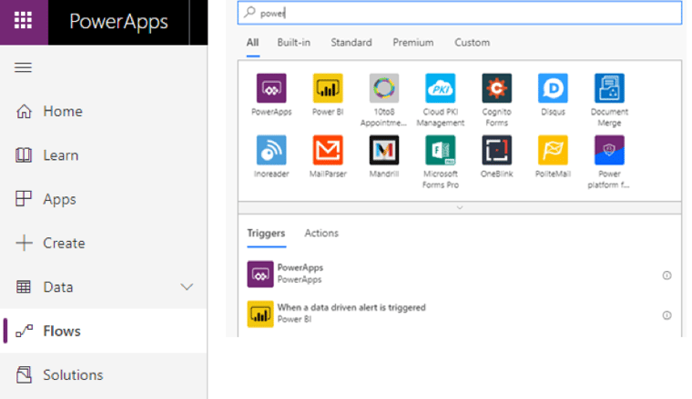 Powerapps -connection