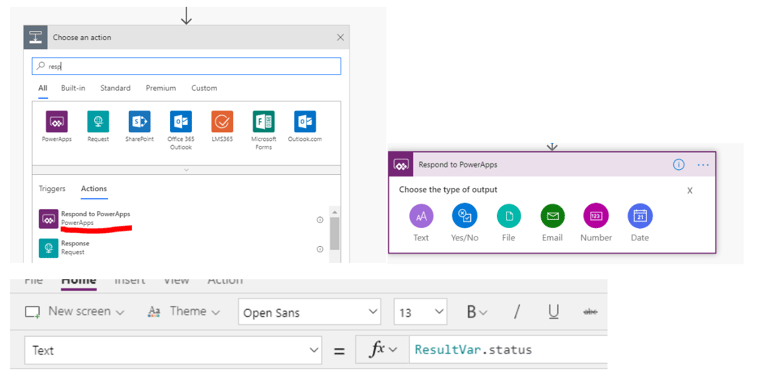 Respond to PowerApps